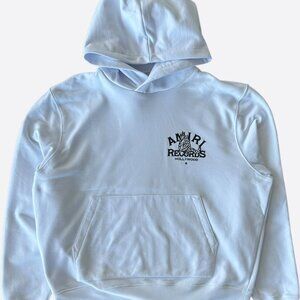 Amiri White & Black Records Logo Hoodie